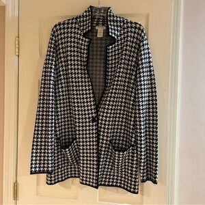 Women’s Max Studio Black/White Sweater Cardigan Size Large